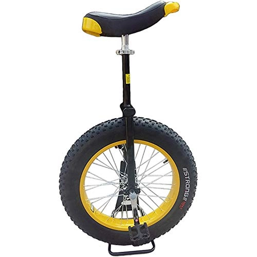 Monociclo : Monociclos 20 Pulgadas de Rueda Tarea Pesada Adultos Niños Grandes y Altos Adolescentes Ejercicio de Autoequilibrio Bicicleta de Ciclismo Carga 150 kg / 330 Libras (Color : Yellow+Black)