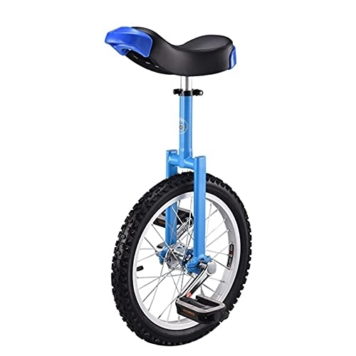 Monociclo : Monociclos de 16 / 18 / 20 Pulgadas para Adultos / niños Grandes, Uni Cycle Balance Ejercicio Fun Bike Fitness Scooter Circus, Asiento Ajustable, Cargas 150 kg (Color : Blue, Size : 16 Inch)