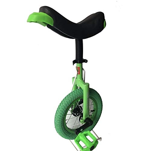 Monociclo : Monociclos Rueda de 12 Pulgadas Niños Pequeños, Niños Principiante Principiante Uniciclo, Al Aire Libre Bicicletas de Ciclismo de Equilibrio (Color : Green, Size : 12inch Wheel)