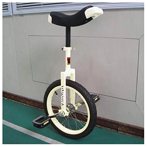 Monociclo : Monociclos Rueda de 16 Pulgadas Niños / Adolescentes / Niños Mayores, Ejercicio Al Aire Libre Unisex Equilibrio de Bicicletas de Ciclismo (Color : White, Size : 16in Wheel)