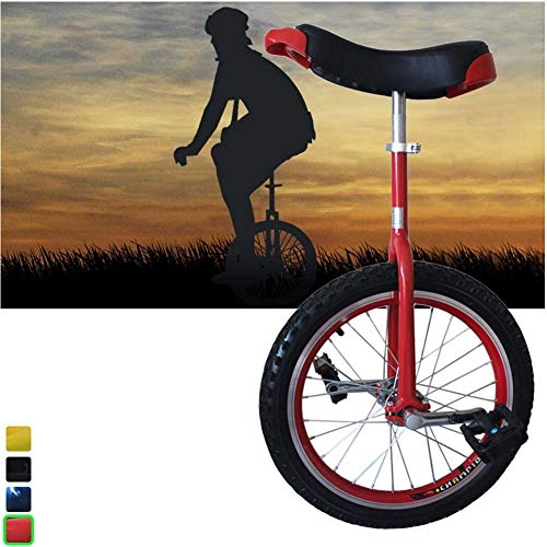 Monociclo : NANANA Monociclo Bicicleta de Una Rueda Monociclos Acero 20 Pulgadas, Redondeadas Plstico Pedales Silln de Contorno Ergonmico Adulto del Nio, Rojo