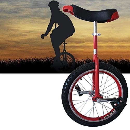 Monociclo : NANANA Monociclo Bicicleta de Una Rueda Monociclos Acero 20 Pulgadas, Redondeadas Plástico Pedales Sillín de Contorno Ergonómico Adulto del Niño, Rojo