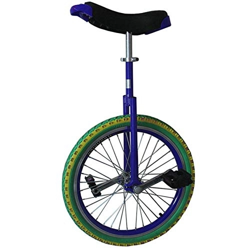 Monociclo : NANANA Unicycles, Monociclo Bicicleta de Una Rueda Monociclos Acero 16 / 18 / 20 Pulgadas, Unisex Adulto, 1 Velocidad Redondeadas Plástico Pedales Sillín de Contorno Ergonómico, Azul, 20inch