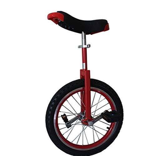 Monociclo : Neumáticos con doble función antideslizante Ajustable Bicicleta - Con asiento regulable en altura Una Rueda Monociclos Acero - Fácil de instalar Monociclo - Para la 1.6 a 1.75 metros 20 inch red