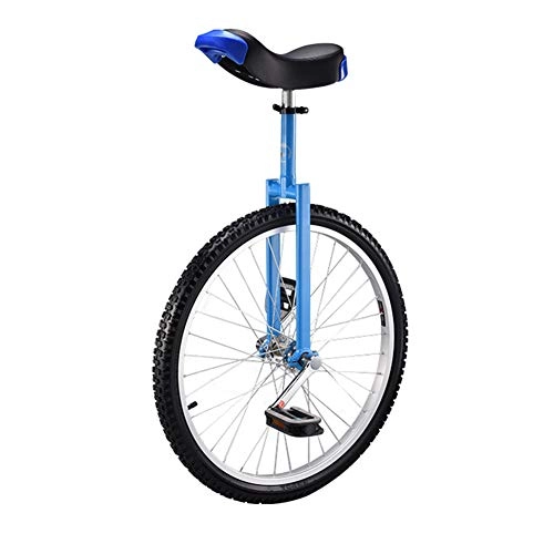 Monociclo : Rueda De 24 "Monociclo A Prueba De Fugas Rueda De Neumático De Butilo Ciclismo Deportes Al Aire Libre Ejercicio Físico Salud, Equilibrio De Una Sola Bicicleta Bicicleta, Viaje, Coche Acrobático, Azul