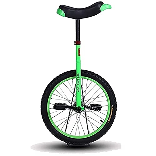 Monociclo : SSZY Monociclo Monociclo de 20 Pulgadas para Niños Principiantes Adultos, Adolescentes Equilibrio Ciclismo con Neumático Antideslizante, 13 / 12 / 14 / 15 / 16 Años Niño Monociclos (Color : Green)