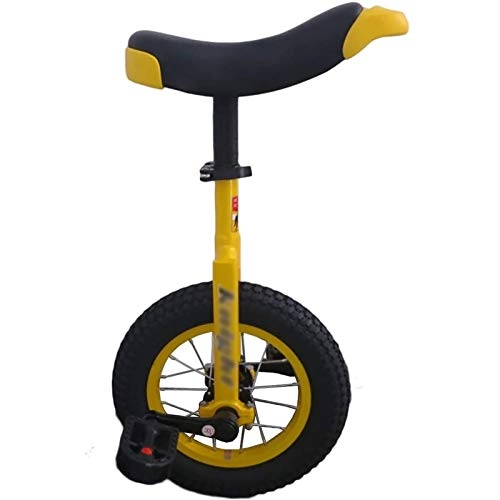 Monociclo : SSZY Monociclo Niños / Niñas / Niños Más Pequeños 12"Monociclos, Chidern Cuya Altura 70-115cm / 27.6-45.3 Pulgadas, Starter Outdoor Balance Uni-Cycle, Cómodo Asiento (Color : Yellow)