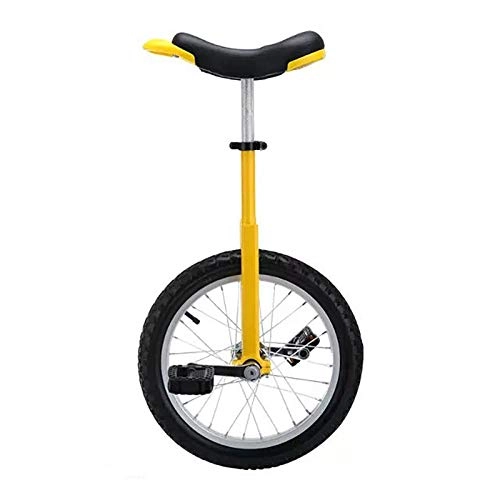 Monociclo : TTRY&ZHANG Amarillo Unicycles Wheelbarrow, 16 / 18 / 20 Pulgadas Indemigos para niños Deportes Unicycle, Acrobacia, Bicicleta de Equilibrio de un Solo Fitness (Size : 16")