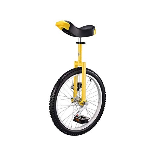 Monociclo : Unicycle para Adultos niños de 20"Pulgadas de Equilibrio Fresco a Prueba de Patines al Aire Libre de una Rueda para niña niño Jinete, Regalo, Amarillo