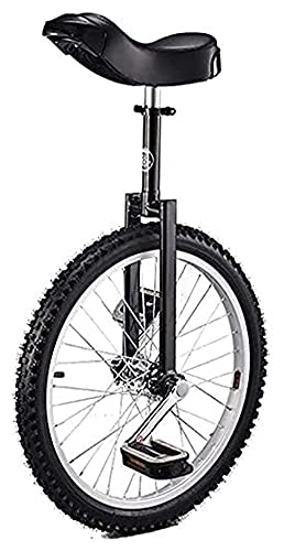 Monociclo : Unicycle Unicyx Bike 20 Pulgadas, Bicicleta de Balance de una Sola Rueda, Adecuado para 155-17 5 CM Niños y Adultos Altura Ajustable, Mejor cumpleaños, 5 Colores (Color : Black)