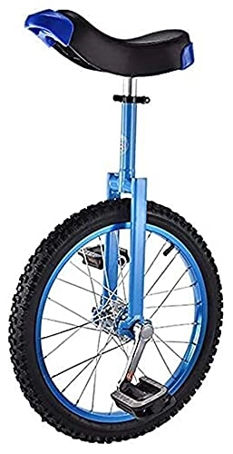 Monociclo : Unicycle Unisex Bike 18 Pulgadas, Bicicleta de Balance de una Sola Rueda, Adecuado para niños y Adultos Altura Ajustable, Mejor Regalo de cumpleaños, 3 Colores (Color : Blue)