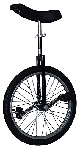 Monociclo : Unicycles para niños Adultos, 16 / 18 / 20 / 24 Pulgadas Rueda con llanta de aleación llanta Extra Gruesa para Deportes al Aire Libre Ejercicio de Ejercicio Saludable, Negro (Size : 24)