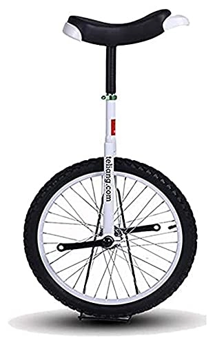 Monociclo : Unicycles para niños Adultos, 16 / 18 / 20 / 24 Pulgadas Unisex Bike, Rueda Bike para Adolescentes Boy Rider Mejor cumpleaños Presente (Color : White, Size : 18 Inch Wheel)