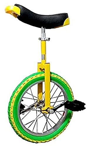 Monociclo : Unicycles Unisex Bike, 16 / 18 / 20 Pulgadas de una Sola Rueda para niños en la Bicicleta de Equilibrio de Altura Ajustable, una Rueda para Adolescentes niño Jinete (Size : 16 Inch)