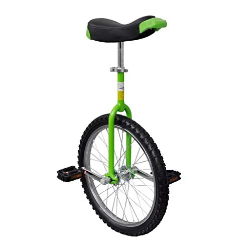 Monociclo : vidaXL Monociclo Verde Ajustable Bicicleta de Una Rueda Monociclos Acero 20 Pulgadas