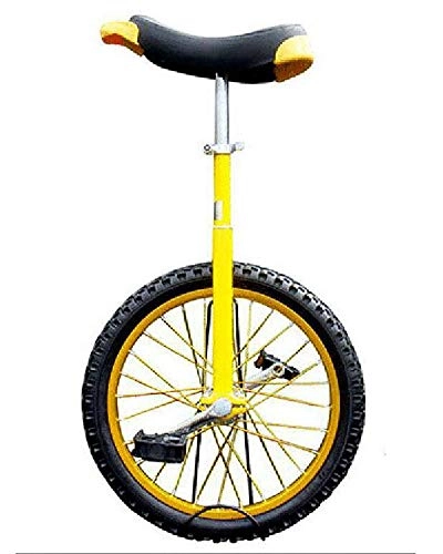 Monociclo : WXX Rueda para Niños De 16 / 18 / 20 / 24 Pulgadas, Monociclo, Rodamiento Silencioso, Bicicleta De Equilibrio De Una Sola Rueda, Rueda De Aleación De Aluminio, Bicicleta De Ejercicio, Amarillo, 18 Inches