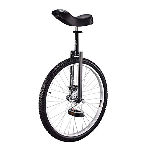 Monociclo : WYFX Negro 24 & # 34; / 20 & # 34; / 18 & # 34; / 16 & # 34; Monociclo de Ruedas para niños / Adultos, Bicicletas de Ciclismo de Equilibrio con Asiento Ajustable y Pedal Antideslizante, a Partir