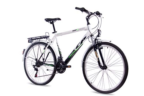 Paseo : 26 pulgadas City Bike Bicicleta de trekking hombre bicicleta KCP terr litio Gent con 18 velocidades Shimano Negro Blanco