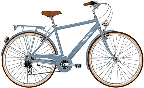 Paseo : 28 pulgadas Hombre City bicicleta 6 velocidades adriatica Retro, color azul, tamaño 50 cm, tamaño de rueda 28.00 inches