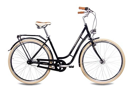 Paseo : 28pulgadas Vintage City Bike Bicicleta bicicleta CHRISSON N Lady con 7g Shimano Nexus Negro