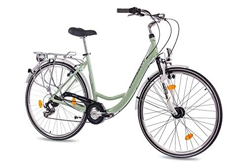 Paseo : 71, 12 cm pulgadas LUXUS ALU CITY BIKE bicicleta DAMENRAD CHRISSON RELAXIA 1, 0 con 6 velocidades color verde