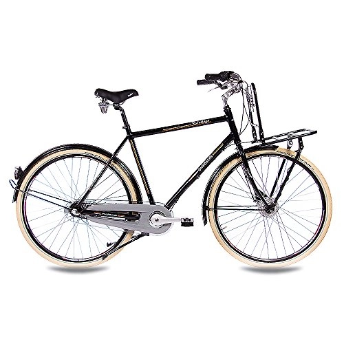 Paseo : 71, 12 cm pulgadas VINTAGE CITYRAD bicicleta caballeros CHRISSON VINTIAGO con 3 G NEXUS Negro 56 cm - 71, 1 cm