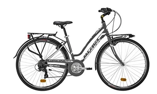 Paseo : Atala 2020 Discovery - Bicicleta de ciudad para mujer, 21 velocidades, color antracita y blanco, talla 49 (M)