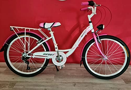 Paseo : Bicicleta 24 Holanda Reset Princess 7 V blanco rosa
