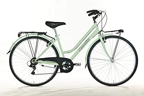 Paseo : Bicicleta 28 City Bike Cascel matera cambio Shimano 6 V beige