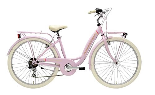 Paseo : Bicicleta Adriática de mujer Panda 26 pulgadas Shimano 6 V rosa mate