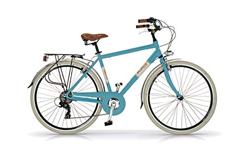 Paseo : Bicicleta de 28 pulgadas para hombre Elegance Via Veneto 6 V aluminio azul Mama Non Mama