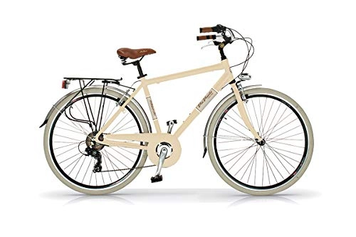 Paseo : Bicicleta de 28 pulgadas para hombre Elegance Via Veneto 6 V aluminio beige capuchino