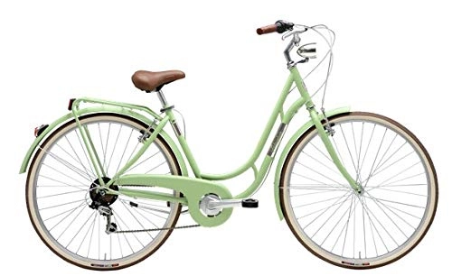 Paseo : Bicicleta de 28 pulgadas para mujer Adriática Danish Shimano 6 V, color verde