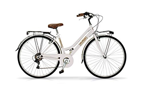 Paseo : Bicicleta de 28 pulgadas para mujer Alure Via Veneto Shimano 6 V, color blanco helado