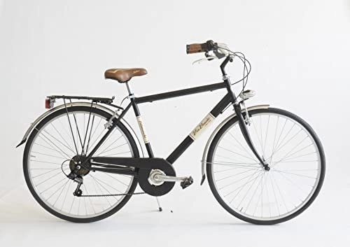 Paseo : Bicicleta hombre ALLURE 28" 6V marco de acero TIG medida 54 negro