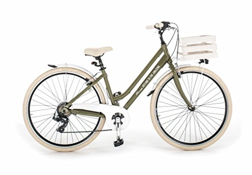 Paseo : Bicicleta Milano de mujer, hecha en Italia de Via Veneto, mujer, verde oasi