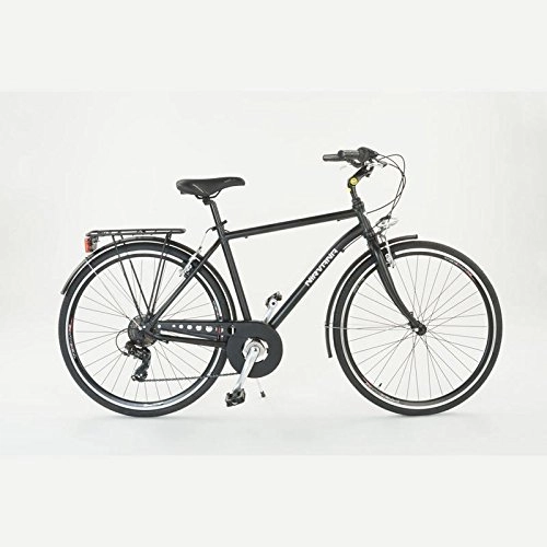 Paseo : Bicicleta Nirvana velomarche de hombre con marco de aluminio, 6V, negro mate, 54cm