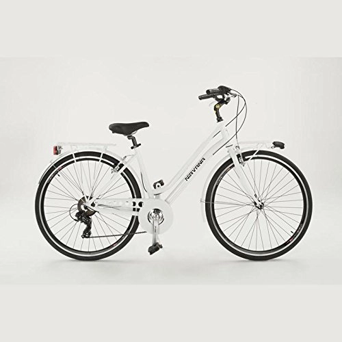 Paseo : Bicicleta Nirvana velomarche de mujer con marco de aluminio, 21 V, mujer, Bianco, 46 cm