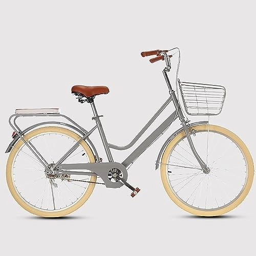 Paseo : Bicicletas Bicicleta de Ciudad Bicicleta de Carretera Bicicleta Urbana para Mujer de 26 Pulgadas moma Bikes, 1 velocidades Opcionales, diseño Ligero, con Bloqueo antirrobo 26in Gray