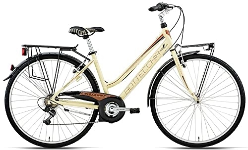 Paseo : Bottecchia 200 - Bicicleta de mujer Shimano 6 V, color crema, marrón H48