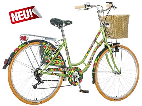 Paseo : breluxx Venera Fashion 2019 - Bicicleta de Paseo para Mujer (26", con Cesta y luz, 6 Marchas)