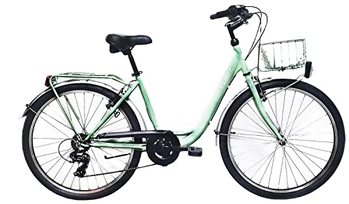 Paseo : CLOOT Bicicleta de Paseo Relax 6v, Rueda 26 Verde (Talla Única 1.58-1.78)