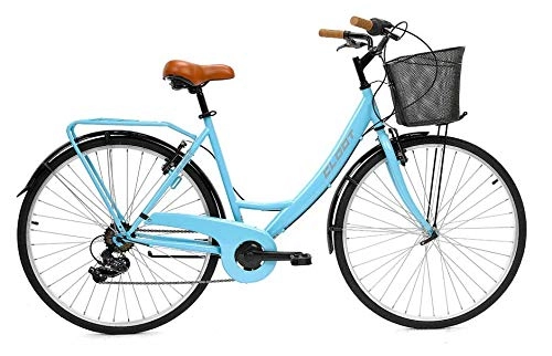 Paseo : CLOOT Bicicletas de Paseo Relax 700 Shimano 6V Azul, Mujeres, M / L