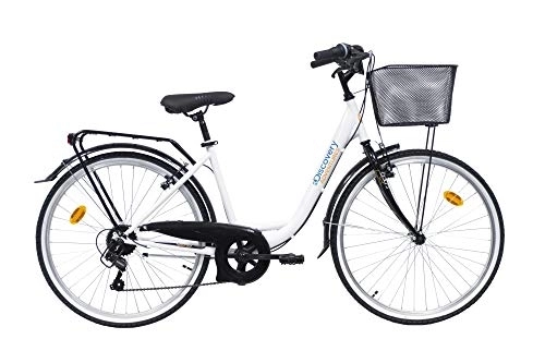 Paseo : Discovery Bicicleta urbana para mujer de 26 pulgadas en color blanco