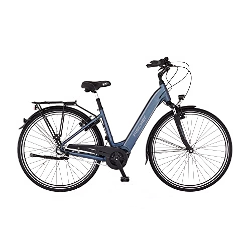 Paseo : Fischer Cita 2.1i Bicicleta eléctrica para Hombre y Mujer | RH Motor Central 65 NM | batería de 36 V en el Marco, E-Bike City |, Azul Zafiro Mate, Rahmenhöhe 41 cm