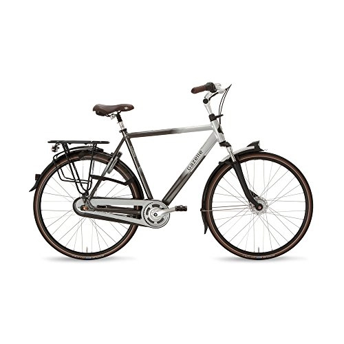 Paseo : Gazelle Arroyo C8 - Bicicleta de ciudad para hombre, 8 velocidades, color negro, tamaño 61 cm, tamaño de rueda 28.0