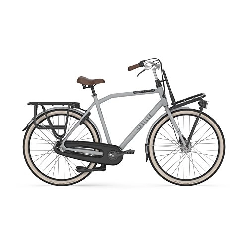 Paseo : Gazelle Heavy Duty NL - Bicicleta de ciudad para hombre (7 marchas, altura del marco: 54 cm), color gris