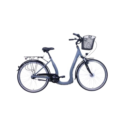 Paseo : HAWK City Comfort Deluxe Plus Special incluye cesta, bicicleta para mujer de 26 pulgadas, bicicleta de ciudad, bicicleta ligera para mujer con cambio de buje Shimano de 7 marchas y neumáticos de