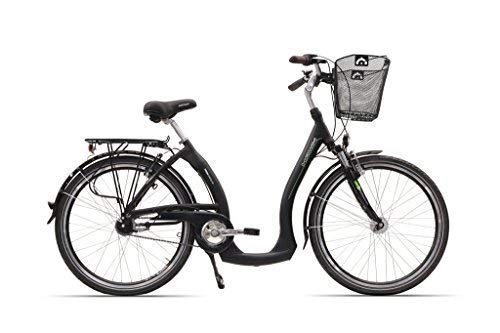 Paseo : Hawk Schwarz, Korb City Comfort Plus-Cesta para Bicicleta, 7-G, Color Negro, 28" / 28 Zoll