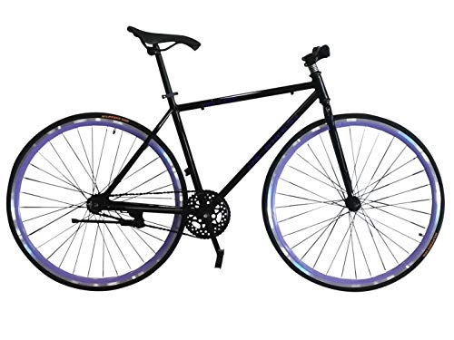 Paseo : Helliot Bikes Fixie Tribeca H27 Bicicleta Urbana, Unisex Adulto, Azul, Talla nica